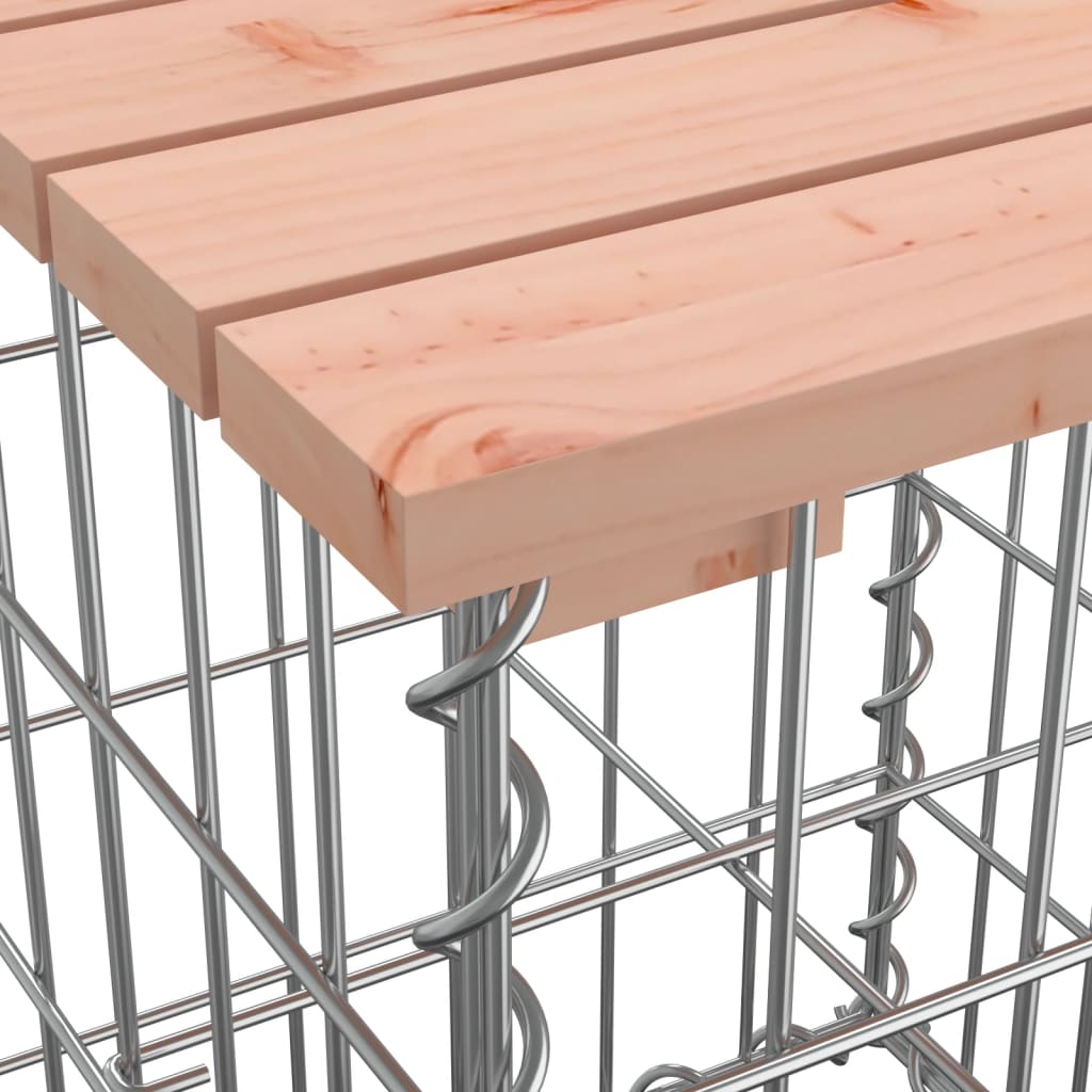Gartentisch aus Gabionen 100x70x72 cm Massivholz Douglasie