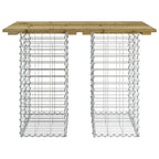 Gartentisch aus Gabionen 100x70x72 cm Kiefernholz Imprägniert