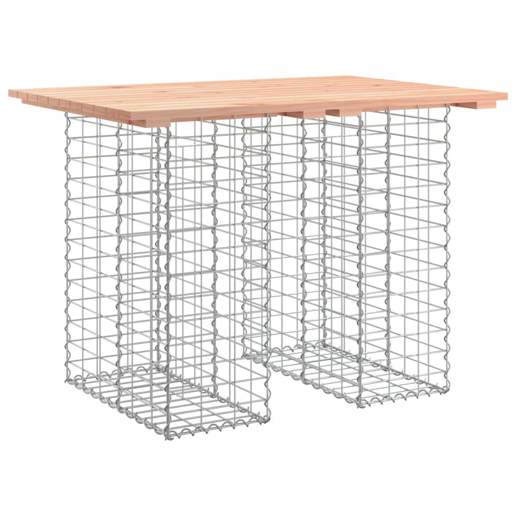 Gartentisch aus Gabionen 100x70x72 cm Massivholz Douglasie