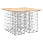 Gartentisch aus Gabionen 100x102x72 cm Massivholz Kiefer
