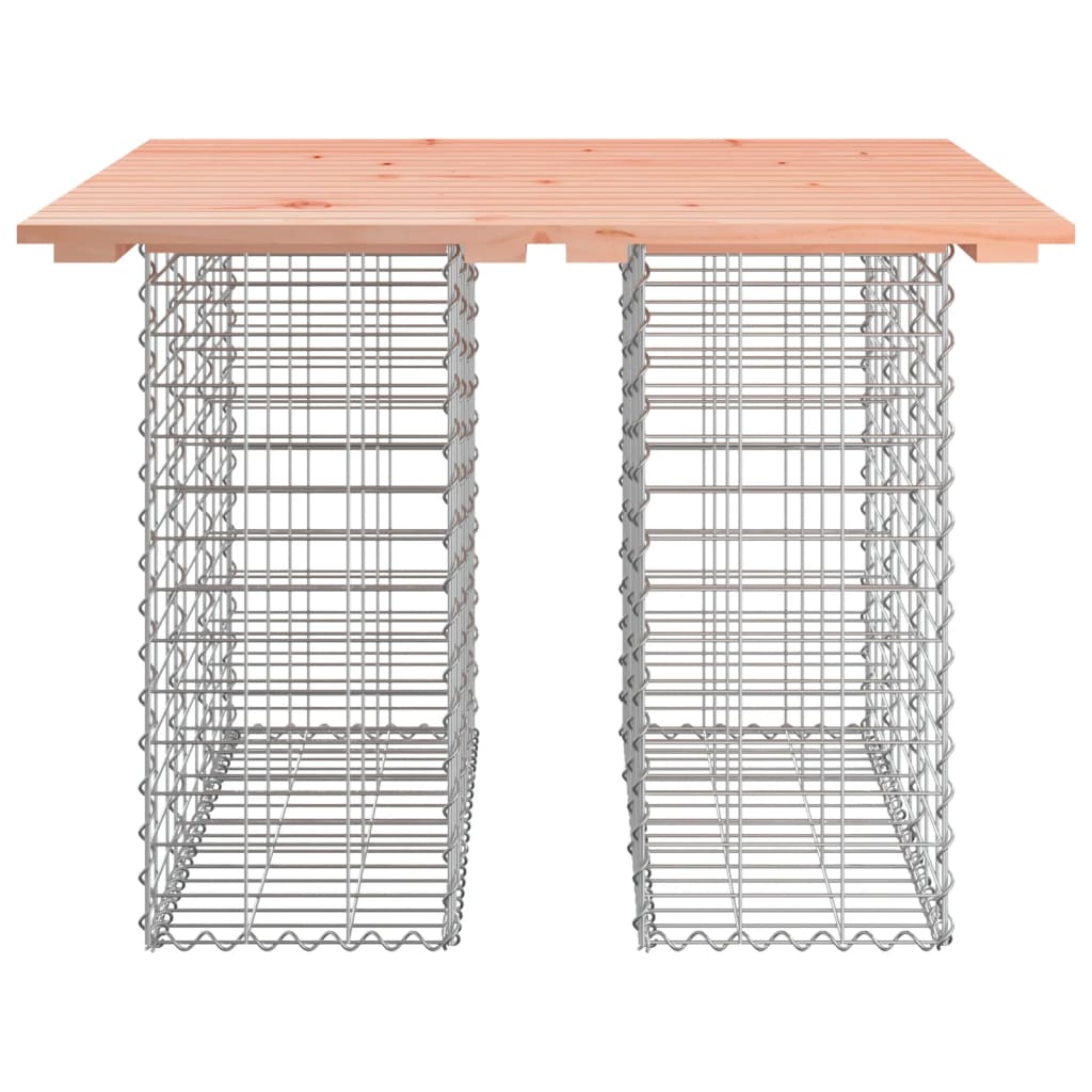 Gartentisch aus Gabionen 100x102x72 cm Massivholz Douglasie