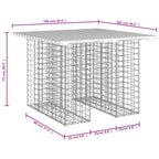 Gartentisch aus Gabionen 100x102x72 cm Massivholz Kiefer