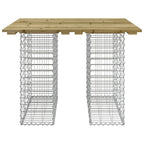 Gartentisch aus Gabionen 100x102x72 cm Kiefernholz Imprägniert