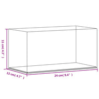 Vitrine Transparent 24x12x11 cm Acryl