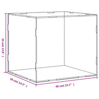 Vitrine Transparent 40x36x35 cm Acryl