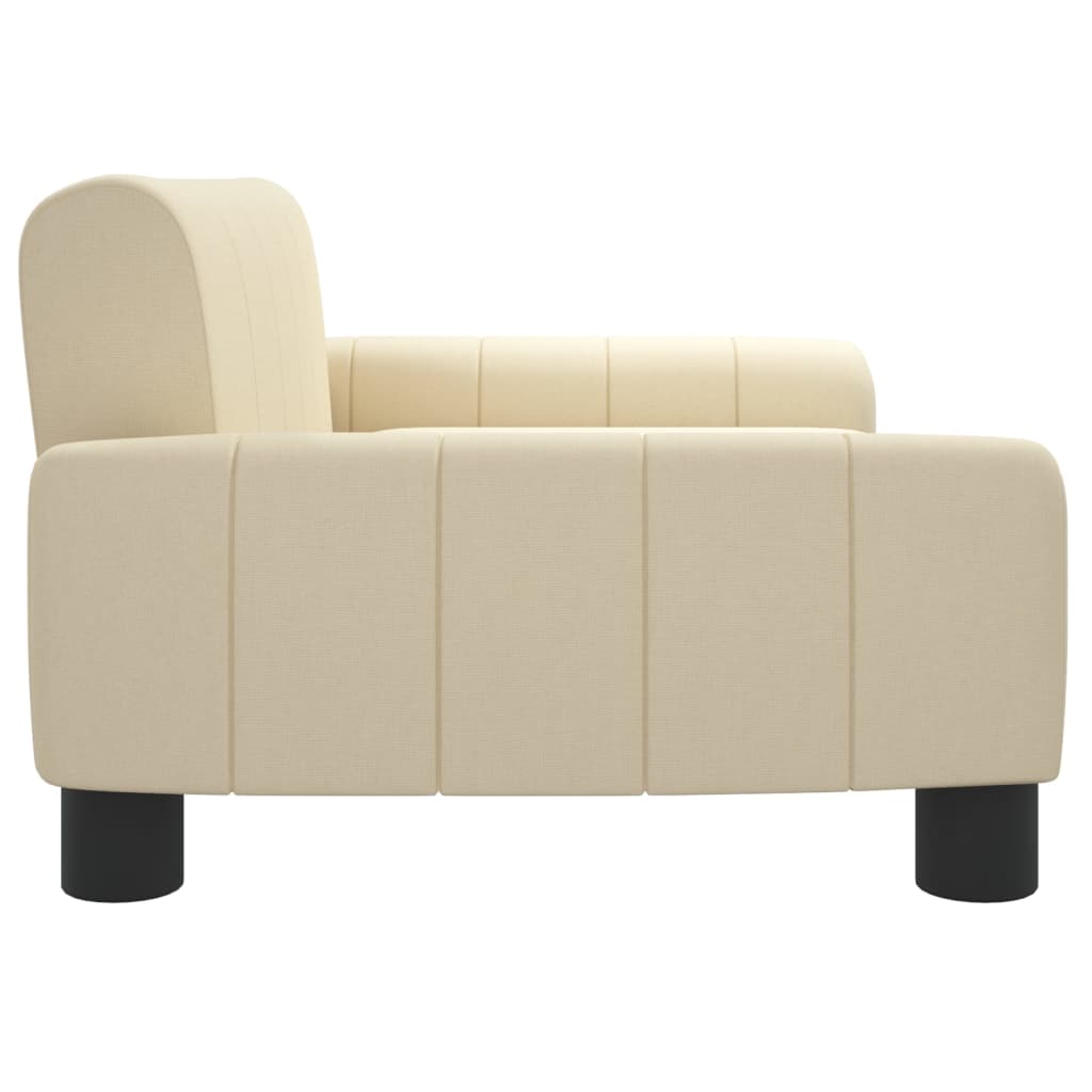 Kindersofa Creme 70x45x30 cm Stoff