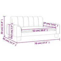 Kindersofa Grau 70x45x30 cm Kunstleder