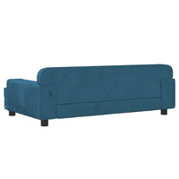 Kindersofa Blau 90x53x30 cm Samt