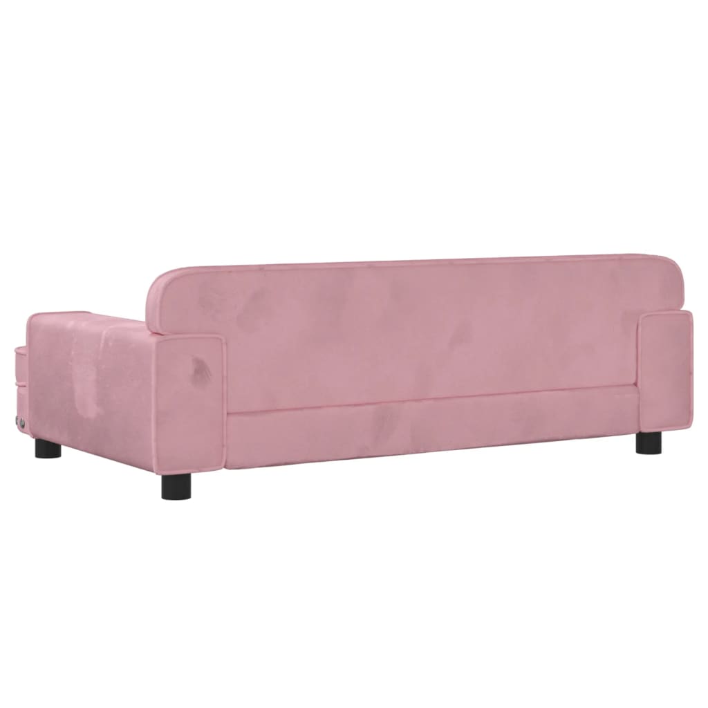 Kindersofa Rosa 90x53x30 cm Samt