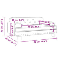 Kindersofa Rosa 70x45x30 cm Samt