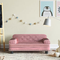 Kindersofa Rosa 70x45x30 cm Samt