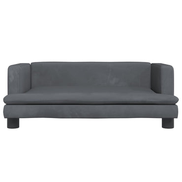 Kindersofa Dunkelgrau 80x45x30 cm Samt