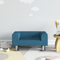 Kindersofa Blau 50x40x26,5 cm Samt