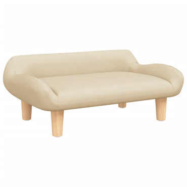 Kindersofa Creme 70x40x24 cm Stoff