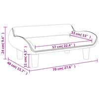 Kindersofa Dunkelgrau 70x40x24 cm Samt