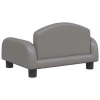 Kindersofa Grau 50x40x30 cm Kunstleder