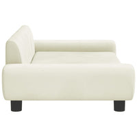 Kindersofa Creme 100x54x33 cm Samt