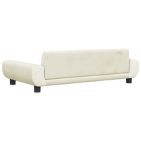 Kindersofa Creme 100x54x33 cm Samt