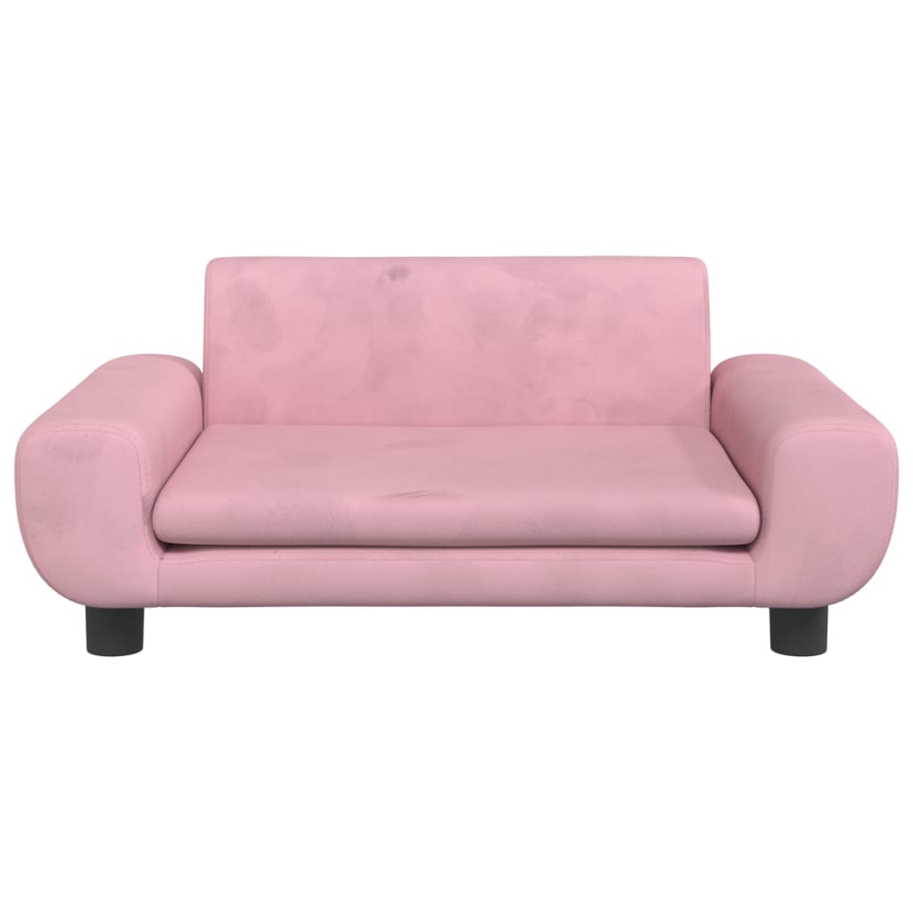 Kindersofa Rosa 70x45x33 cm Samt