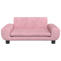 Kindersofa Rosa 70x45x33 cm Samt