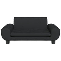 Kindersofa Schwarz 70x45x33 cm Samt