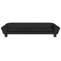 Kindersofa Schwarz 100x50x26 cm Samt