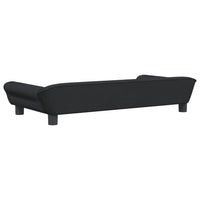 Kindersofa Schwarz 100x50x26 cm Samt