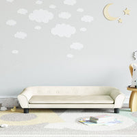 Kindersofa Creme 100x50x26 cm Samt