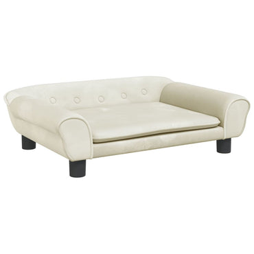 Kindersofa Creme 70x45x26 cm Samt