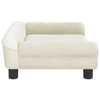 Kindersofa Creme 70x45x26 cm Samt