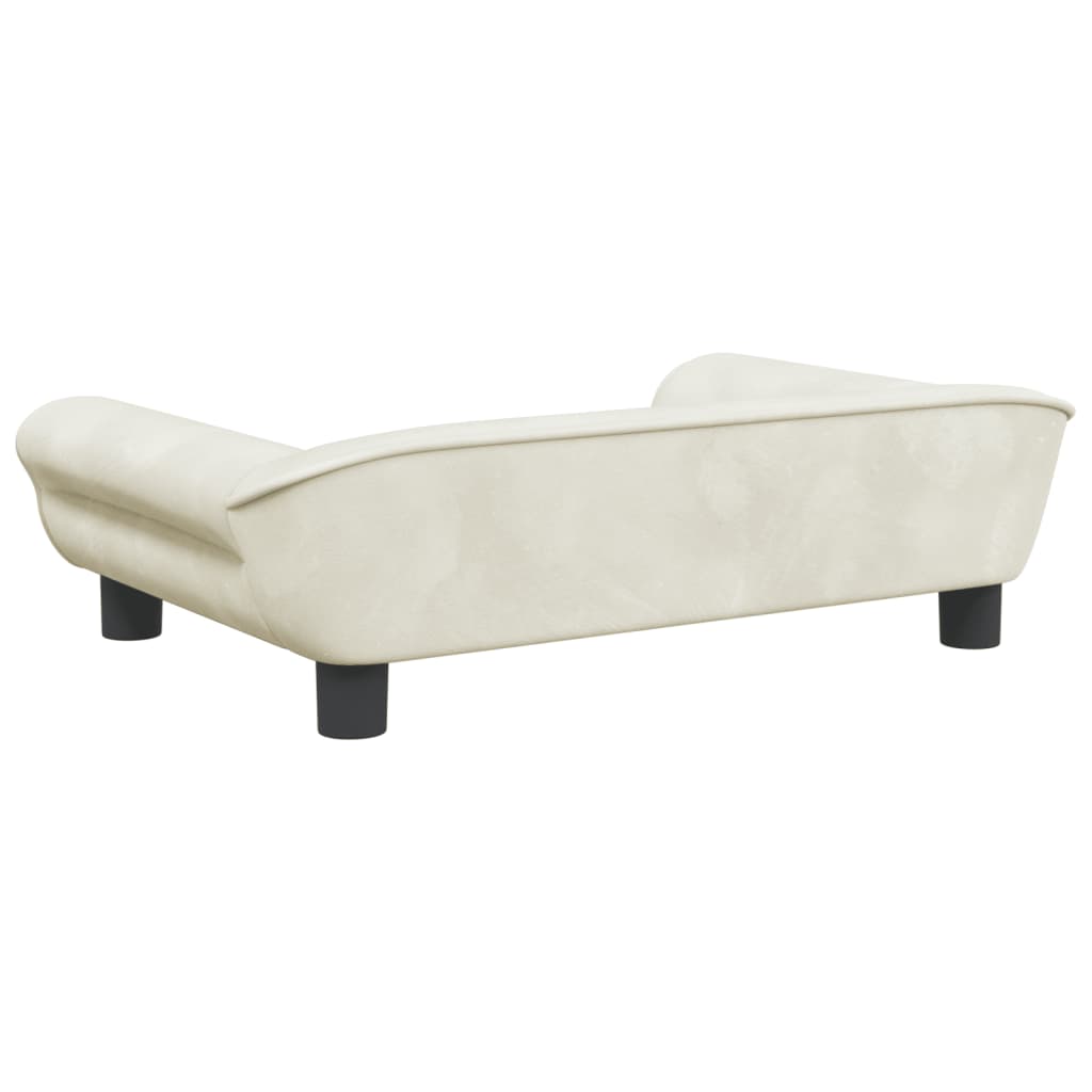 Kindersofa Creme 70x45x26 cm Samt