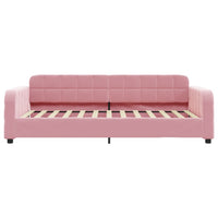 Tagesbett Ausziehbar Rosa 100x200 cm Samt