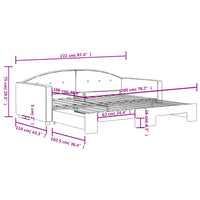 Tagesbett Ausziehbar Rosa 100x200 cm Samt