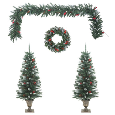 4-tlg. Türschmuck-Set für Weihnachten PVC