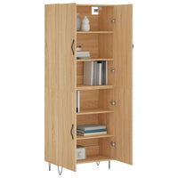 Highboard Sonoma-Eiche 69,5x34x180 cm Holzwerkstoff