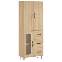 Highboard Sonoma-Eiche 69,5x34x180 cm Holzwerkstoff