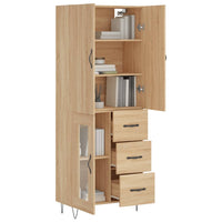 Highboard Sonoma-Eiche 69,5x34x180 cm Holzwerkstoff