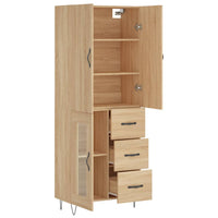 Highboard Sonoma-Eiche 69,5x34x180 cm Holzwerkstoff