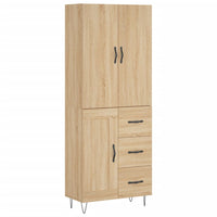 Highboard Sonoma-Eiche 69,5x34x180 cm Holzwerkstoff