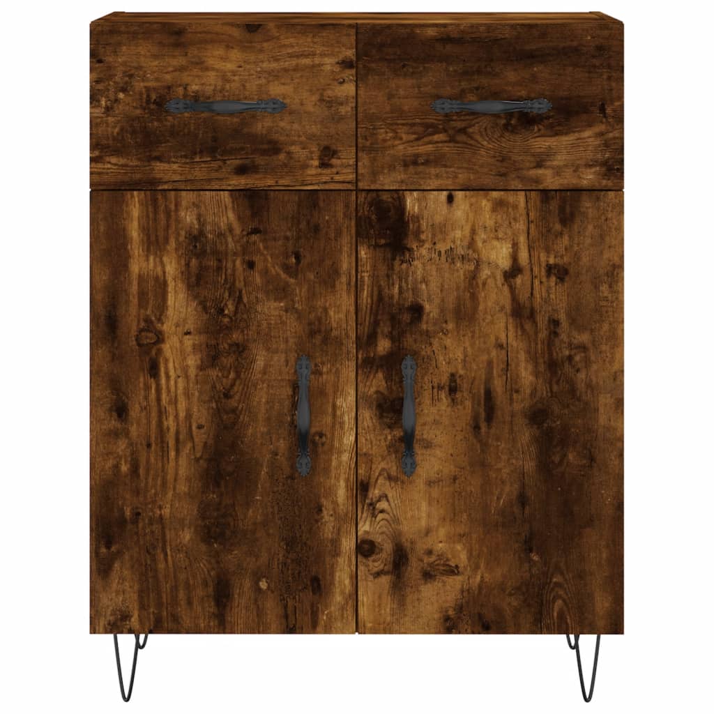 Highboard Räuchereiche 69,5x34x180 cm Holzwerkstoff