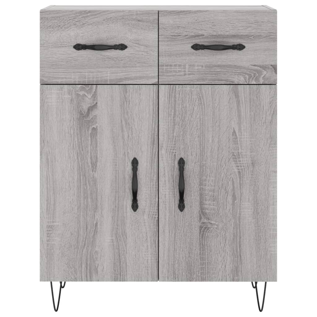 Highboard Grau Sonoma 69,5x34x180 cm Holzwerkstoff