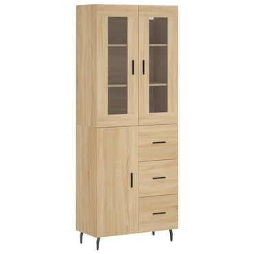 Highboard Sonoma-Eiche 69,5x34x180 cm Holzwerkstoff