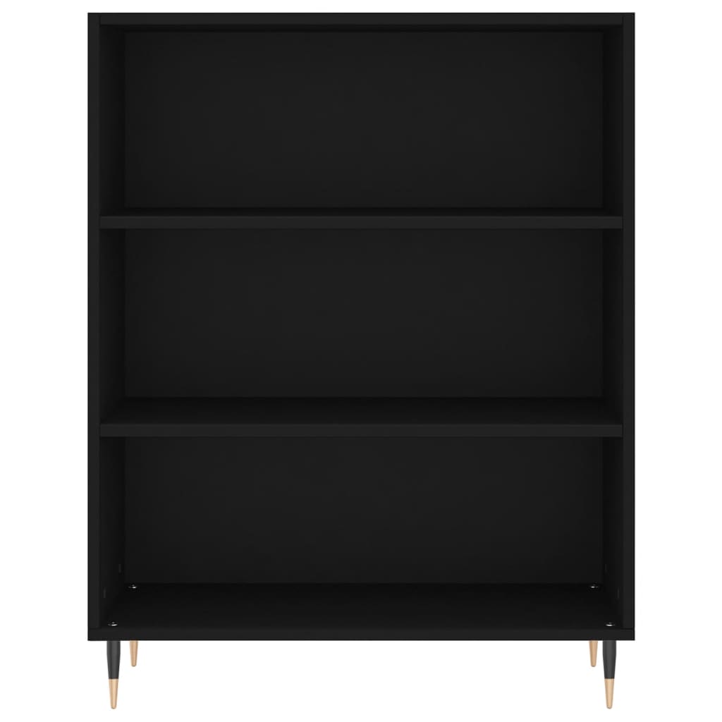 Highboard Schwarz 69,5x34x180 cm Holzwerkstoff