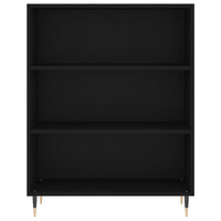 Highboard Schwarz 69,5x34x180 cm Holzwerkstoff