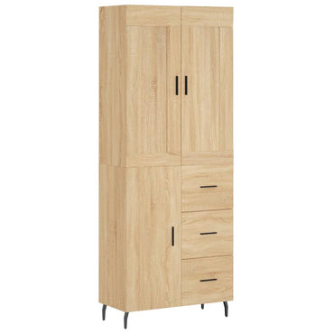 Highboard Sonoma-Eiche 69,5x34x180 cm Holzwerkstoff