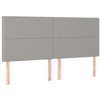 Boxspringbett mit Matratze Hellgrau 200x200 cm Stoff