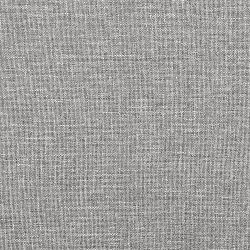 Boxspringbett mit Matratze Hellgrau 90x200 cm Stoff