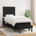 Boxspringbett mit Matratze Schwarz 90x190 cm Stoff