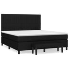 Boxspringbett mit Matratze Schwarz 180x200 cm Stoff