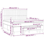Boxspringbett mit Matratze Schwarz 180x200 cm Stoff